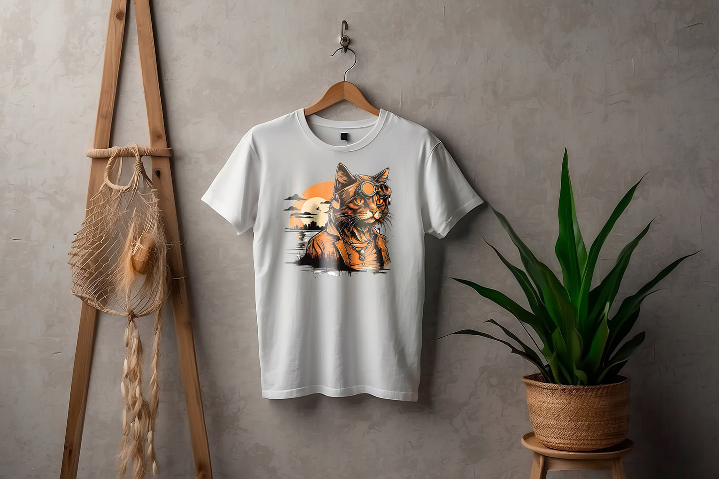 Camiseta gato piloto