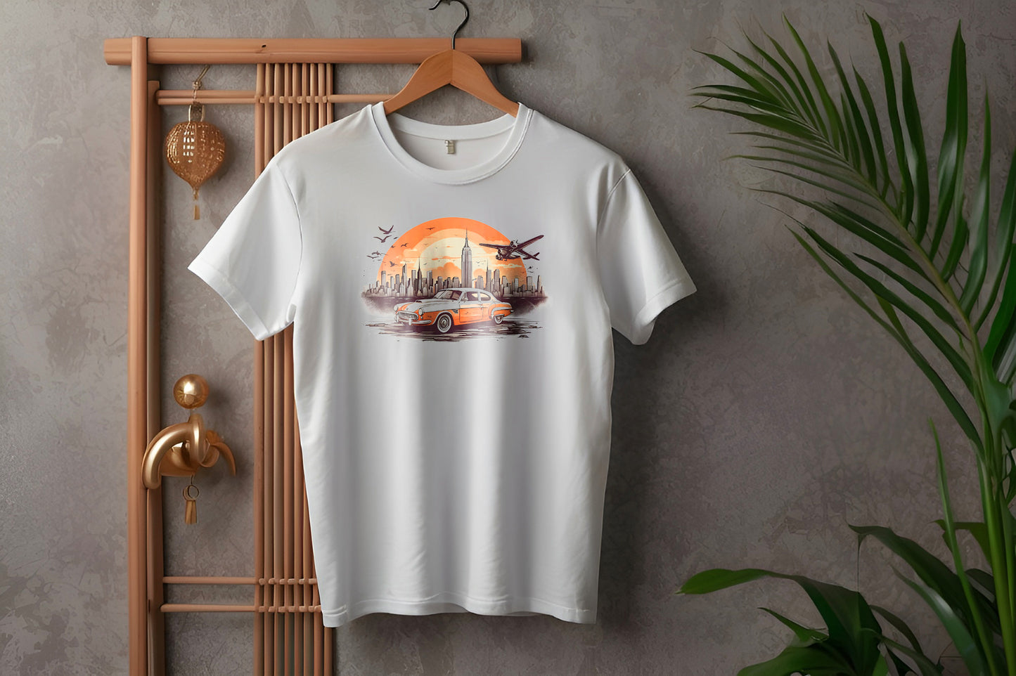 Camiseta de coche estilo retro