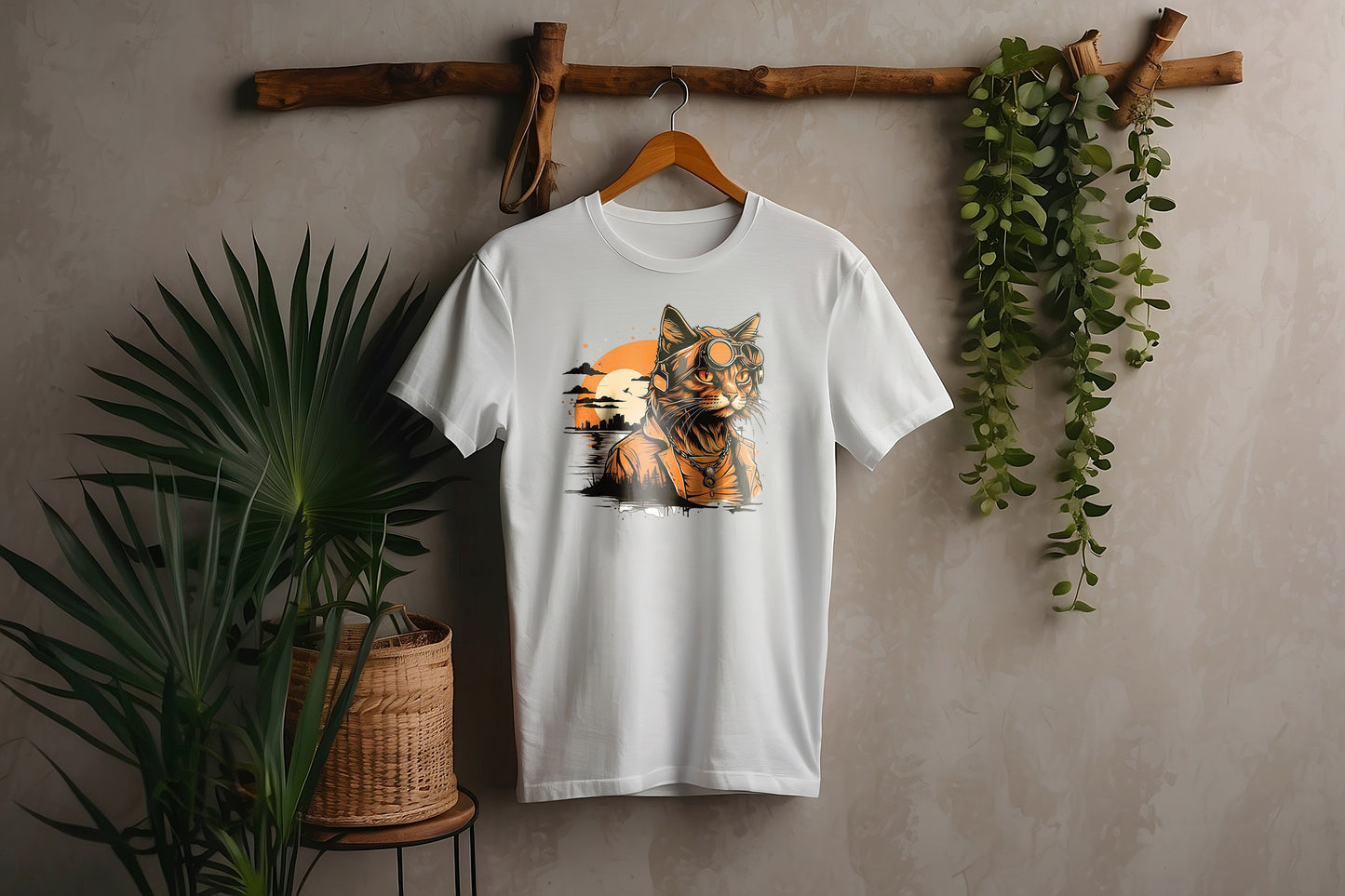 Camiseta gato piloto