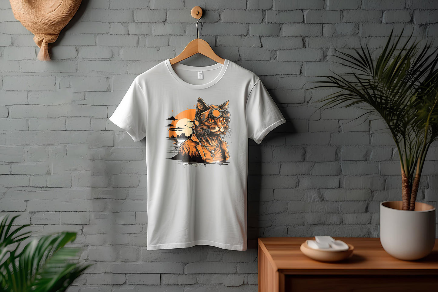 Camiseta gato piloto