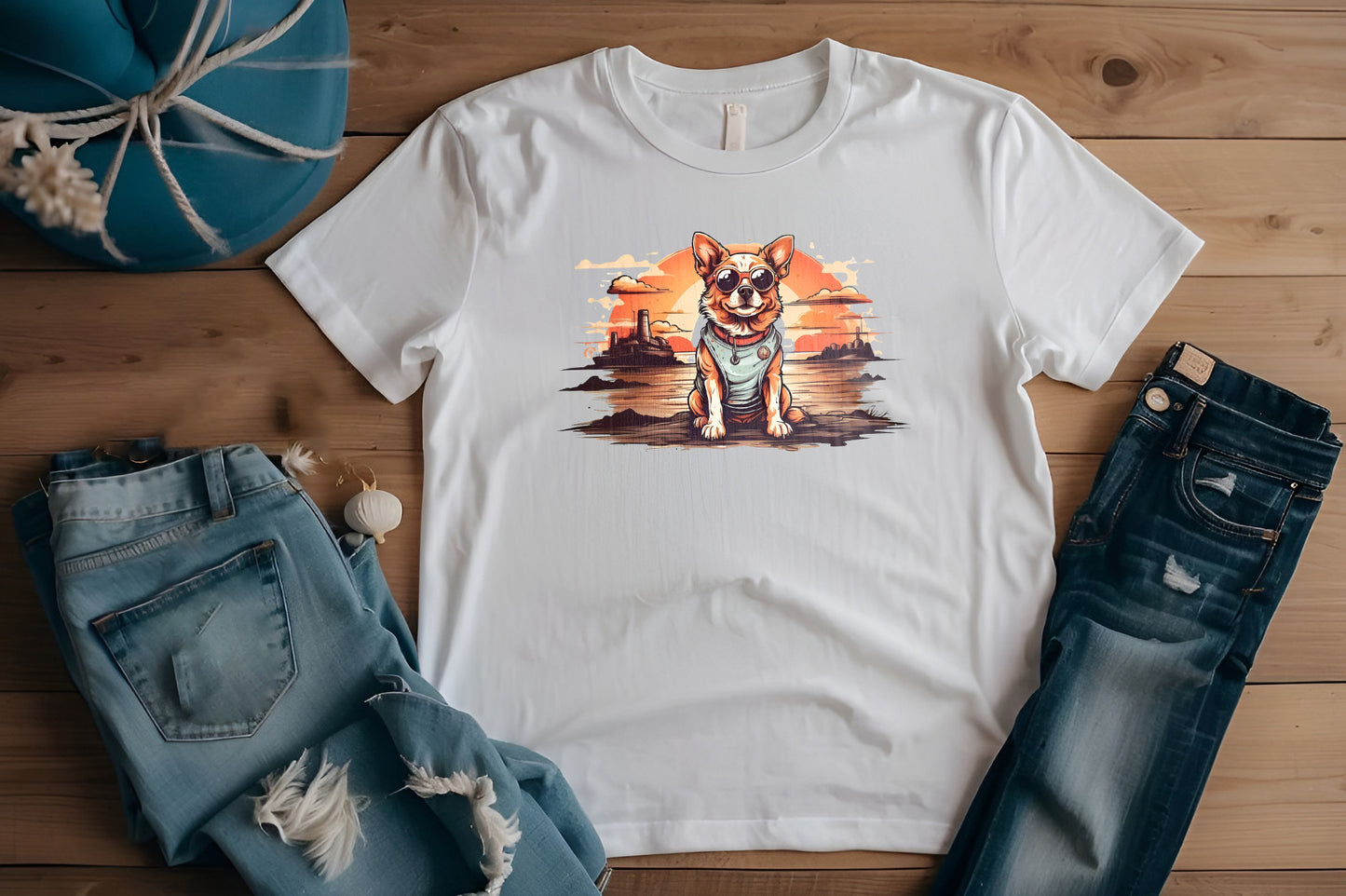 Camiseta Perro con gafas